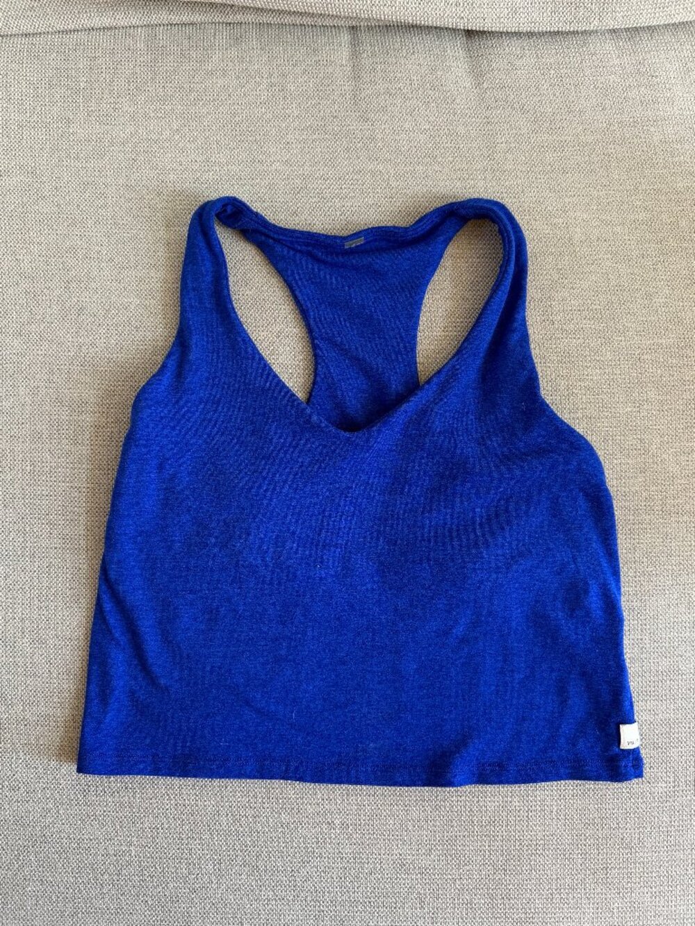 Vuori Halo Performance Crop 2.0 - Copenhagen Heather - Large